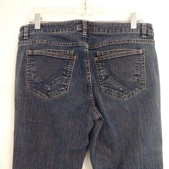 Elle Monaco Blue Mid Rise Bootcut Jeans - Picture 3 of 6